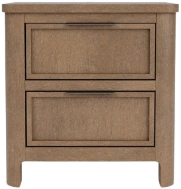 Riverside Furniture Jaxon Casual Mink Brown 2-Drawer Nightstand-2