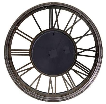 YHD Gray Traditional Round 32" Gear Clock-3