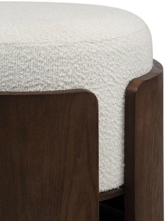 Renwil® Capsula Off-White/Walnut Ottoman-3