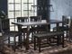 Jofran Inc. American Rustics Black/Brown Upholstered Slatback Counter Stool-1