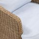 TOV Furniture Axel Blue/Brown Aluminum/Boucle/Wicker Outdoor Accent Chair-5