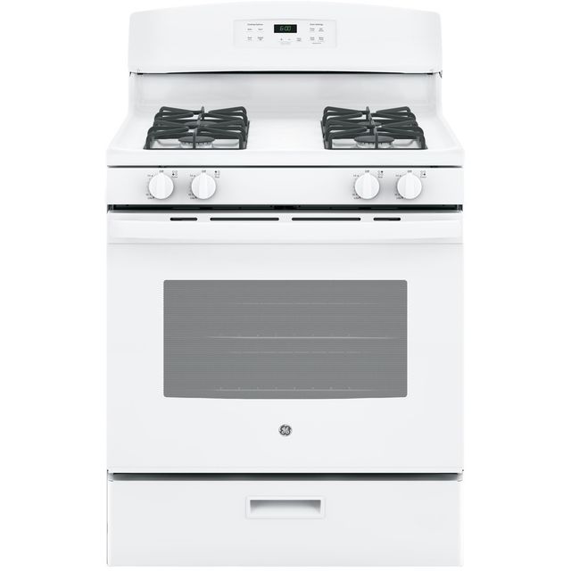 GE® 30" White Freestanding Gas Range-0
