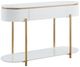ACME Furniture Daveigh White Sofa Table with Gold Base-0