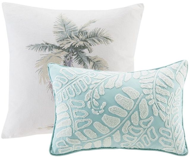 Olliix by Harbor House 6 Piece Blue California King Palm Grove Cotton Printed Comforter Set-3