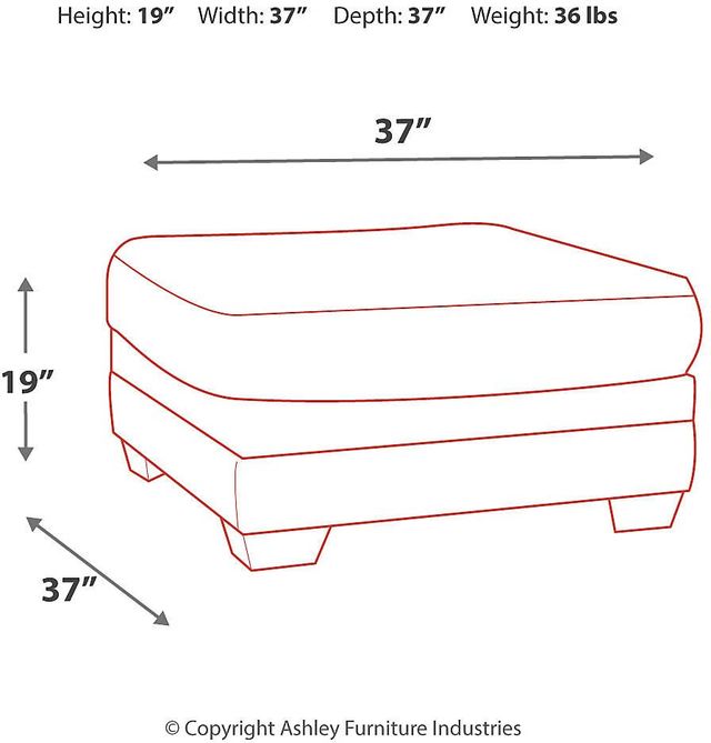 Benchcraft® Tracling Slate Oversized Accent Ottoman-1