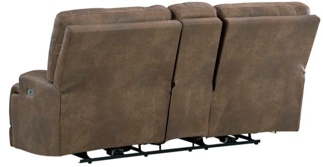 Signature Design by Ashley® Beckley Place Earth Power Reclining Console Loveseat with Adjustable Headrest-3