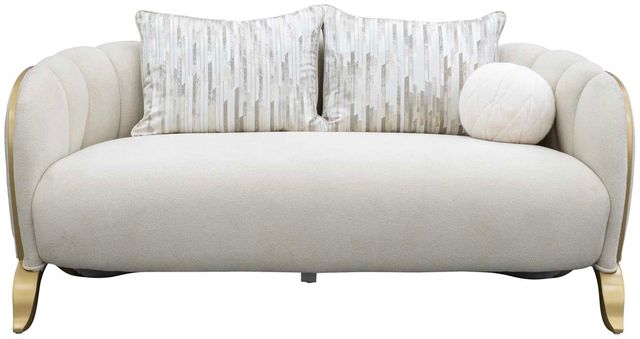 Michael Amini® Scotts Square Light Champagne Loveseat-1