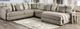 Furniture of America® Angelia 3-Piece Light Gray Right-Arm Facing Sectional and Chaise-0
