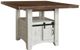 International Furniture Direct Pueblo Brown Counter Height Table with White Base-0