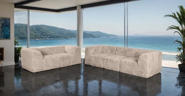 Furniture of America® Nappi Taupe Sofa-1
