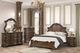 Furniture of America® Leovanni 4-Piece Dark Brown Traditional Queen Bedroom Set-0