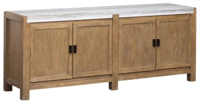 Magnussen Home® Plum Creek Sierra Brown Door Console with Marble Top-0