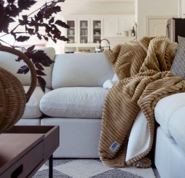 CordaRoy's® Tan XXL Throw Blanket-2