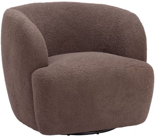 Zuo® Modern Govan Brown Swivel Chair-0