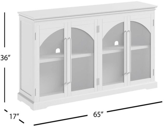 Jofran Inc. Archdale Antique White 4-Door Accent Cabinet-2