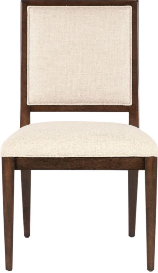 Hooker® Furniture Archives Classic Walnut/Curate Wheat Upholstered Dining Side Chair-2