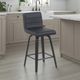 Armen Living Vienna 3-Piece Black Brushed/Black Swivel Barstool Set-1