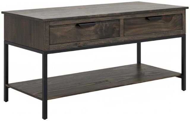 International Furniture Direct Dark Mita Stained Dark Sofa Table-0