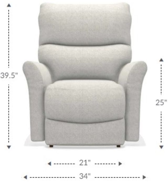 La-Z-Boy® Rowan Charcoal Power Rocking Recliner with Headrest-4