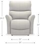 La-Z-Boy® Rowan Charcoal Power Rocking Recliner with Headrest-4