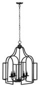 A & B Home Malin Satin Black Entry 4-Light Chandelier-0