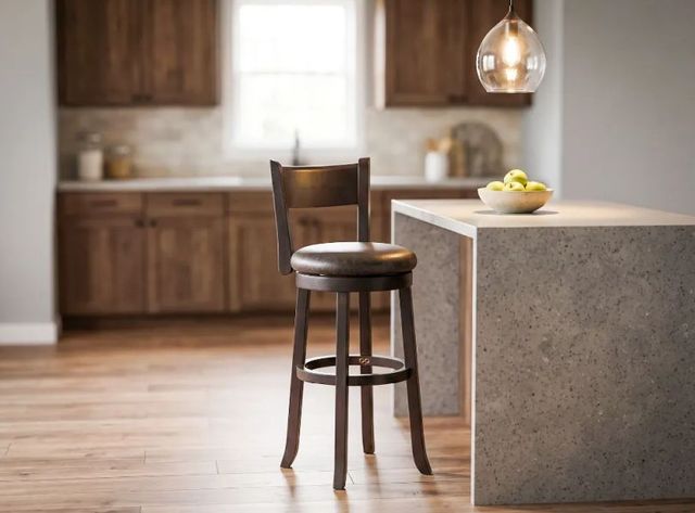 Sunny Designs™ Scottsdale Black Walnut 17" Swivel Bar Stool-1