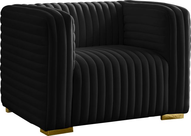 Meridian Furniture Ravish Black Velvet Chair-0