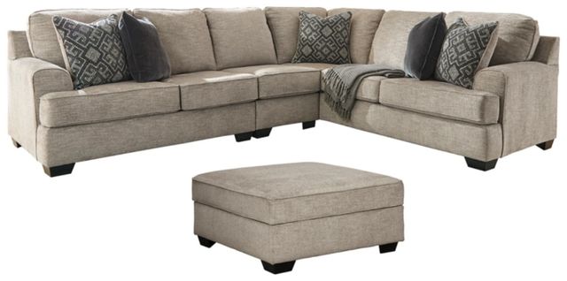Signature Design by Ashley® Bovarian 2-Piece Stone Sectional with Ottoman