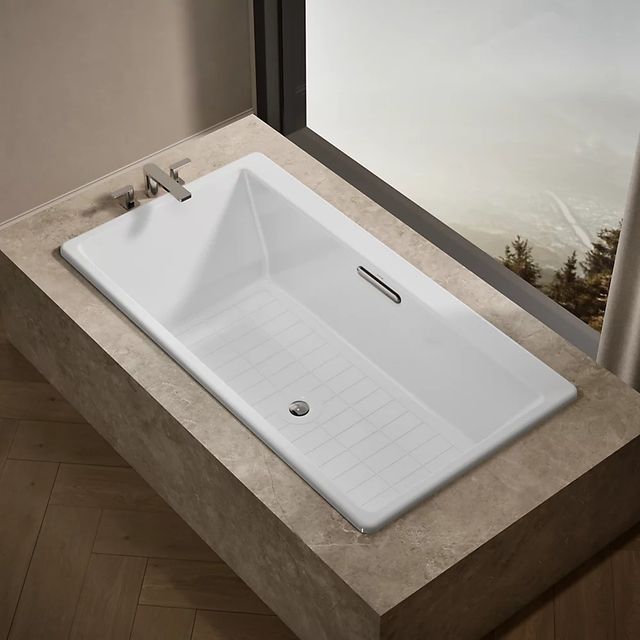 KOHLER® Rêve® White 67" x 36" Drop-in Bath-2