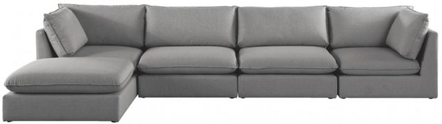 Meridian Furniture Mackenzie 5-Piece Grey Modular Sectional Set-1