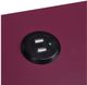 ACME Furniture Fierce Burgundy Side Table with Black Base-3