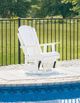 Signature Design by Ashley® Hyland Wave White Polyethylene/Stainless Steel Outdoor Swivel Glider Chair-4