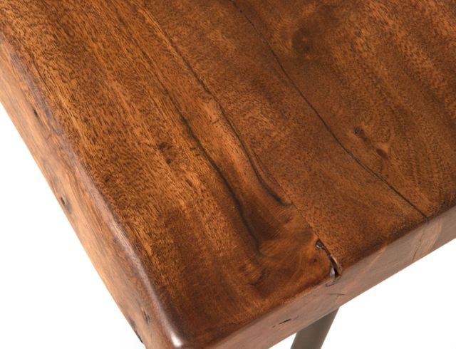 Home Trends & Design Vail Walnut Coffee Table with Antique Zinc Base-2