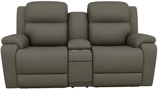 La-Z-Boy® Dorian Smoke Power Reclining Loveseat with Console, Headrest, and Lumbar-1