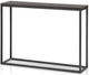 Korson Furniture Ensole Smoked Oak Console Table with Gray Gunmetal Frame -0