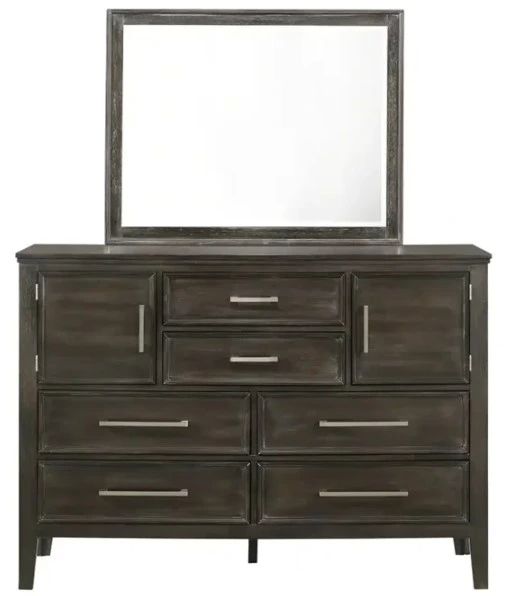 New Classic® Home Furnishings Andover Nutmeg Dresser and Mirror-0