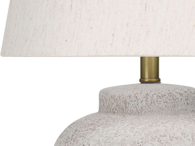 Monarch Specialties Inc. 22"H Cream Concrete Table Lamp-2