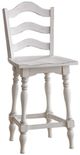 Liberty Furniture Magnolia Manor Antique White Ladderback Swivel Counter Height Chair-0