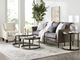 Hammary® Hidden Treasures 2-Piece Glass Top/Beige Concrete/Glass Top Nesting Coffee Table Set with Dark Gray Base-1