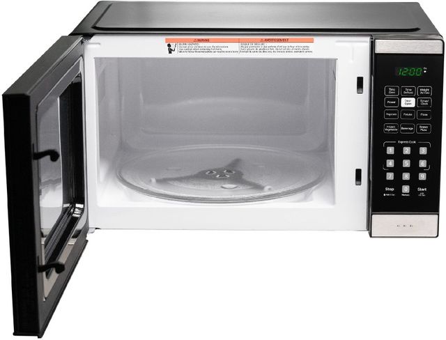 Danby® 1.1 Cu. Ft. Black and Stainless Steel Countertop Microwave-4