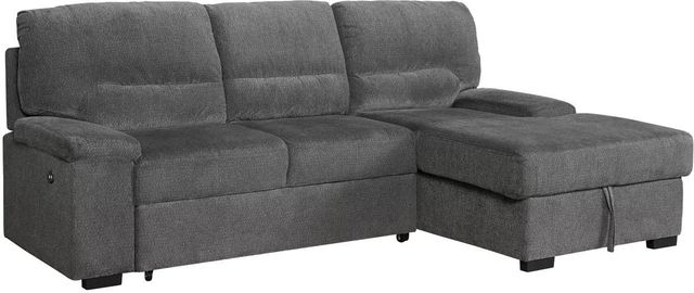 Signature Design by Ashley® Yantis 2-Piece Gray Right-Arm Facing Sofa Sleeper Sectional and Chaise-2