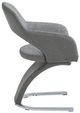 Mazin Furniture London Chrome/Gray Side Chair-2