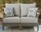 Signature Design by Ashley® Visola Gray Nuvella/Polyethylene Outdoor Loveseat with Cushion-4