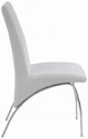 ACME Furniture Pervis 2-Piece Chrome/White Side Chair-4