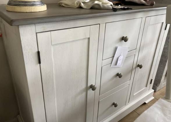 Urban Styles Furniture Newark Almond/Smoke Gray Server-1