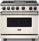Viking® 7 Series 36" Pure White Pro Style Dual Fuel Range with Griddle-0