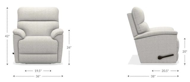 La-Z-Boy® Trouper Gray Leather Manual Wall Recliner-2