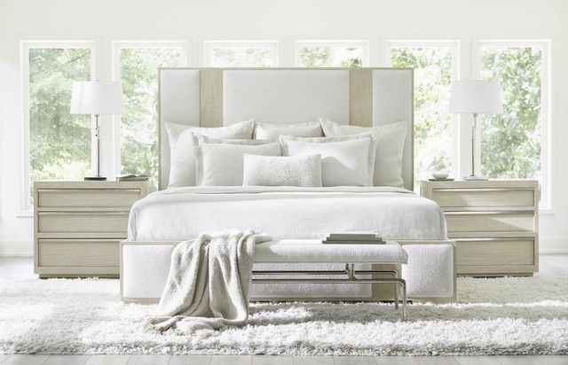 Bernhardt Solaria Dune/White Queen Panel Bed-1