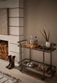 Universal Explore Home™ Modern Dark Gray/Smoked Bronze Bar Cart-1