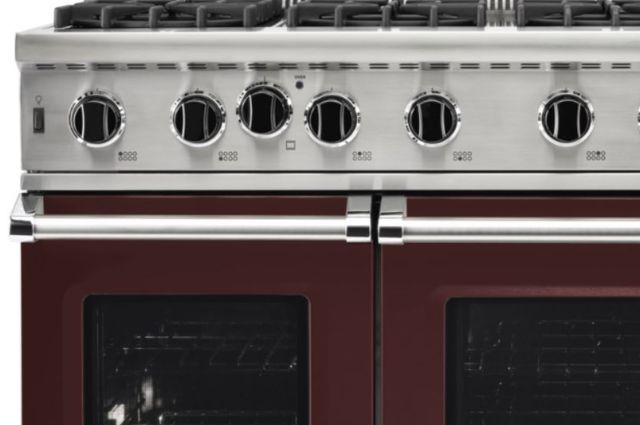 Viking® Kalamata Red 48" Freestanding Liquid Propane Range-1